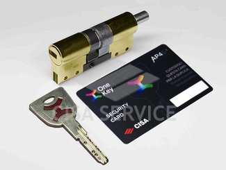 OP3M2.07.0.66 Cisa AP4 S MODULO цилиндр усиленный 120 (65x55) ключ/вертушка (латунь), 3 ключа